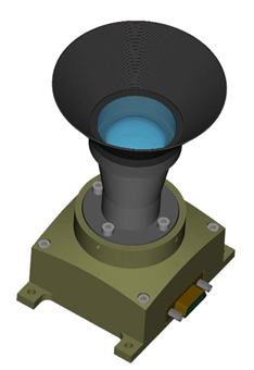 Artwork showing early version of MSL MARDI camera head design.