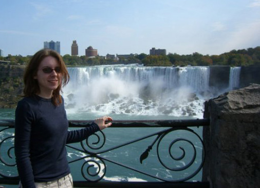 Tanya Harrison at Niagara Falls, Ontario.