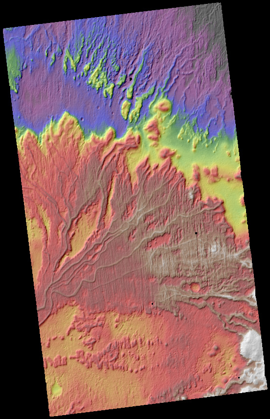 Color hillshade map.